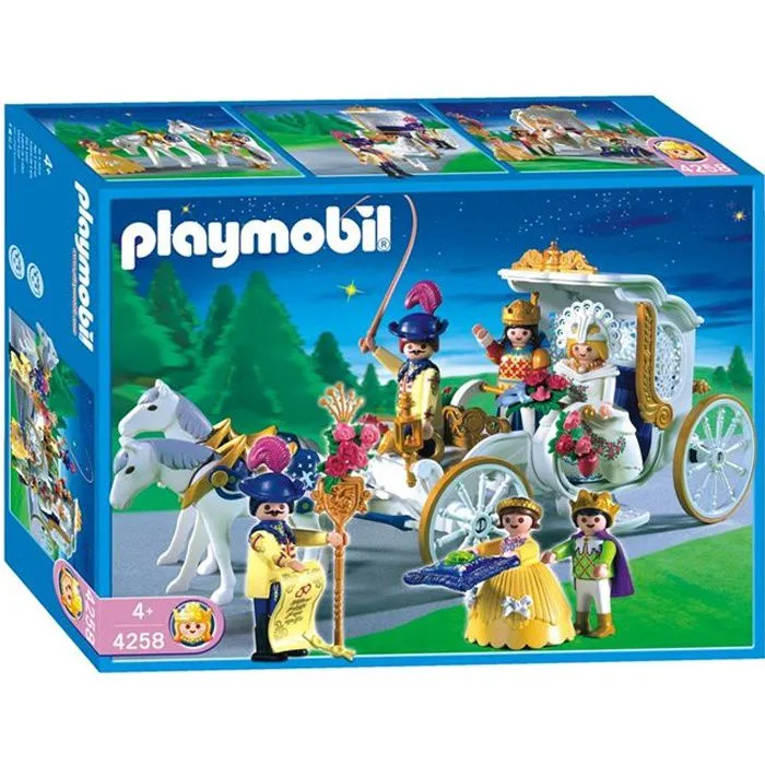 Playmobil - Mariés Carrosse - Collection Le château de Princesse - Avec 6 Personnages-0