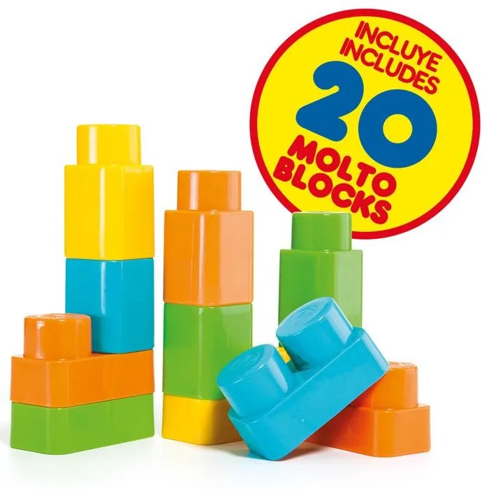 Jouet - Moltó - Camion Benne - 20 Blocs - Benne basculante - Coloré et sûr-4