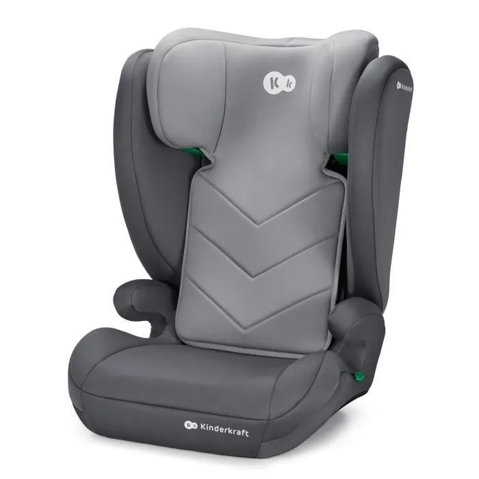 Siège auto I-size 100-150 cm - KINDERKRAFT I-SPARK - Rehasseur pour enfants - Installation rapide - Systèmes de sécurité - Gris-2
