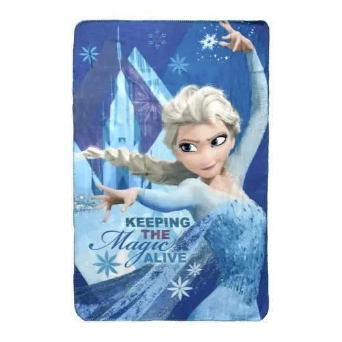 Plaid La Reine des Neiges - DISNEY - 100% Polyester - Motifs variés - Pour enfant-0