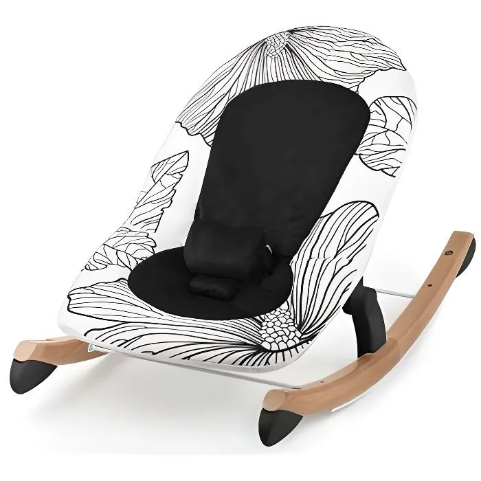 Kinderkraft FINIO Balancelle Transat Pour Bébé Chaise à Bascule Evolutif Couleur : Noir-0