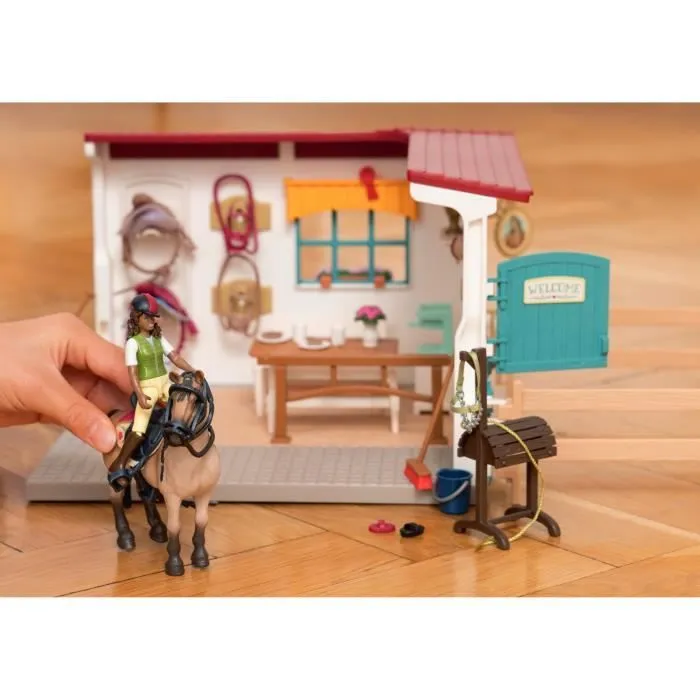 Sellerie du centre équestre, coffret avec 85 éléments inclus dont 1 cheval et 1 personnage, figurines pour enfants dès 5 ans --2