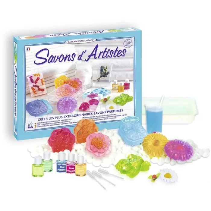 Kit Savon D'Artistes SENTOSPHERE - Créez des savons cosmétiques originaux - Mixte - A partir de 8 ans-1