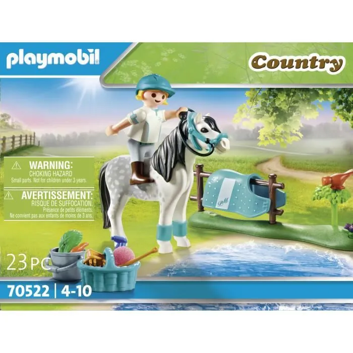 Country Cavalière avec poney gris-2