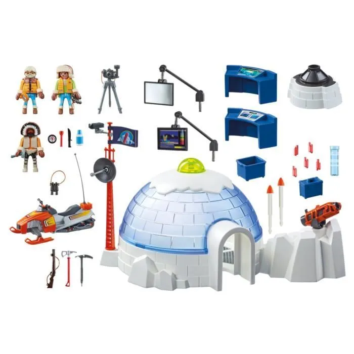 PLAYMOBIL 9055 - Quartier Général des Explorateurs Polaires - Action - Les Explorateurs Polaires-1