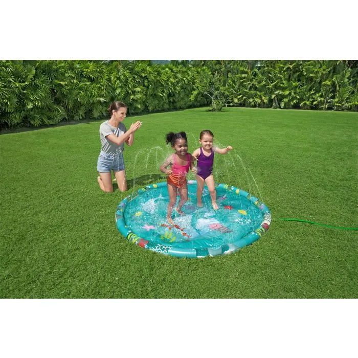 Tapis de jeu d'eau - Bestway - Modèle 52487 - Ø165 cm - Bleu - Pour enfants à partir de 3 ans-1