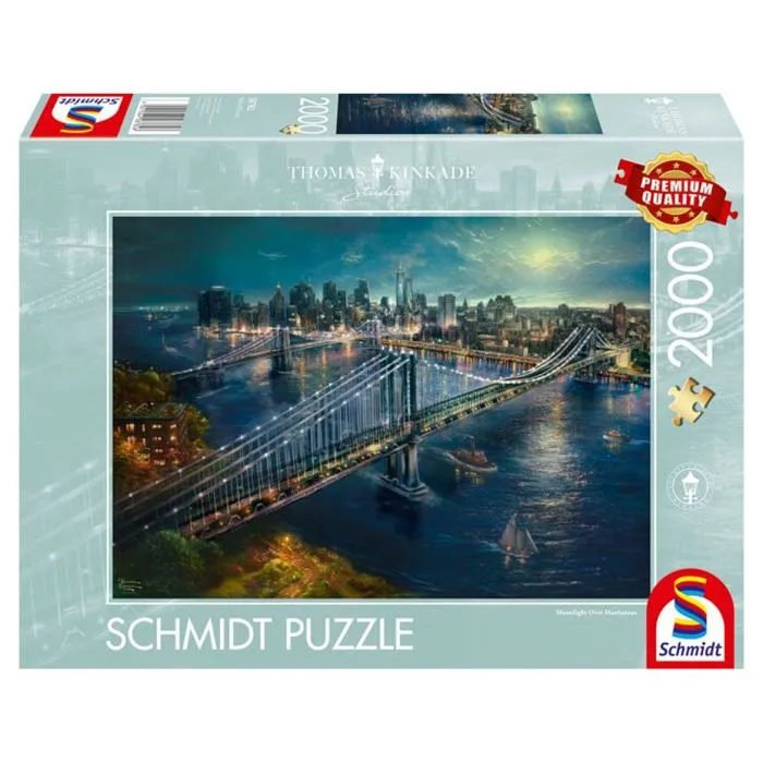 Puzzle 2000 pièces - SCHMIDT - Clair de lune à Manhattan - Paysage et nature - Mixte - Intérieur - Adulte-2