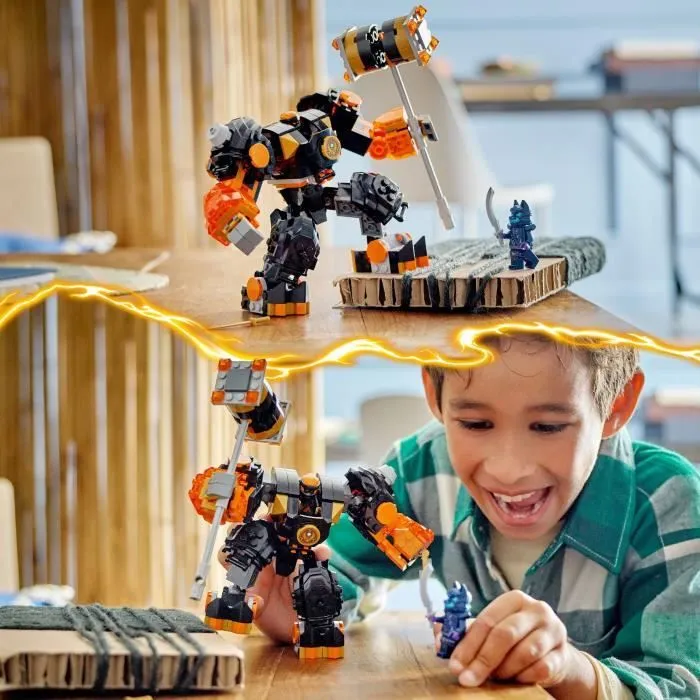 LEGO® 71806 NINJAGO Le Robot Élémentaire de la Terre de Cole, Jouet avec 2 Personnages dont une Minifigurine Cole, Cadeau Ninja-4
