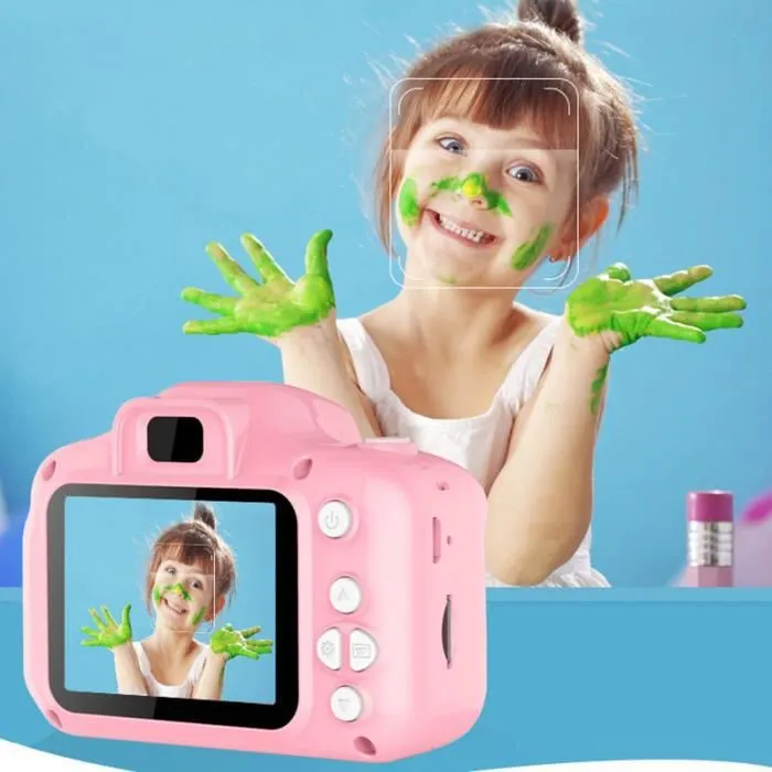 Appareil photo numérique - LEMONBEST - Rose - Enfant - Fille - Rechargeable USB-0