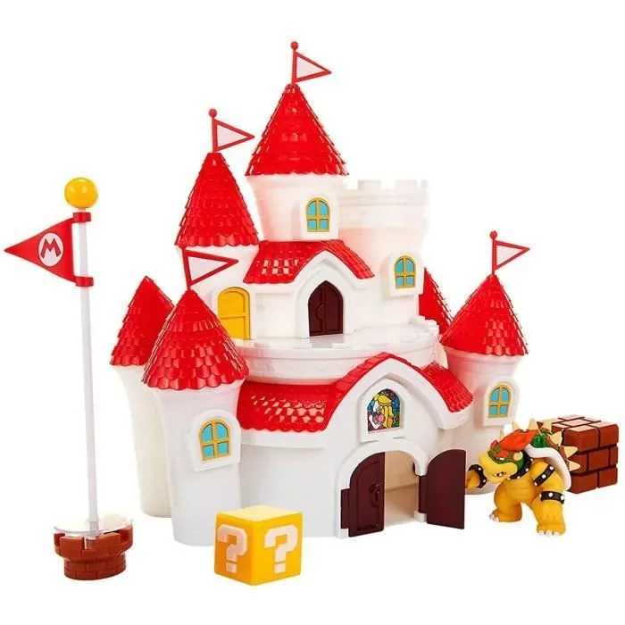 Playset Château Royaume du Champignon - JAKKS PACIFIC - Super Mario - Rouge - Enfant-0