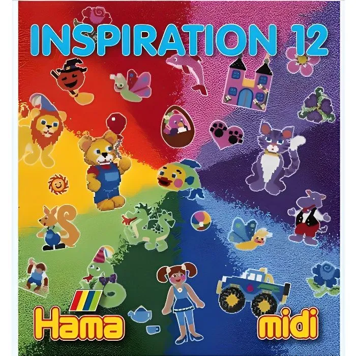 Perles à repasser Hama Midi - Livre d'inspiration 12 : 64 pages - Pour Enfant à partir de 5 ans-0
