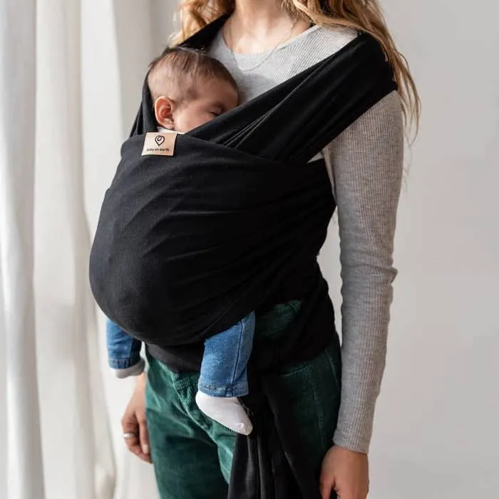 Echarpe de portage extensible Baby on Earth Black-4
