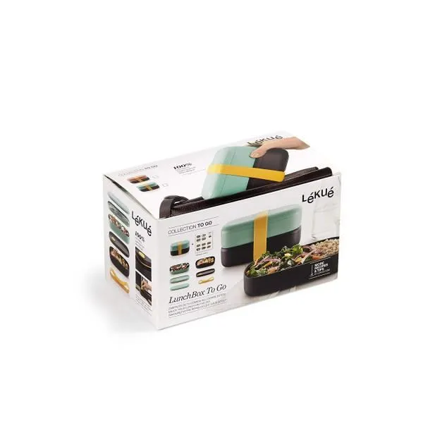 Lunch box - LÉKUÉ - To Go - 1000 mL - Sans BPA - Résistant au micro-ondes-1