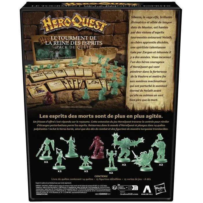 HeroQuest, pack de quête Le Tournement de la Reine des esprits, système de jeu HeroQuest requis - Avalon Hill-7