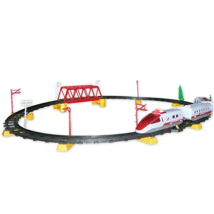 TEOREMA 61660 - COMMUTATEUR KVM - Théorème Train électrique flèche Rapide avec Piste 230 cm Blanc/Rouge-1