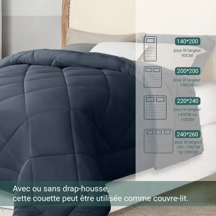 Couette - Sampur - Sherpa 240x260 - Réversible Été-Hiver - Isothermique - 4 Saisons-3