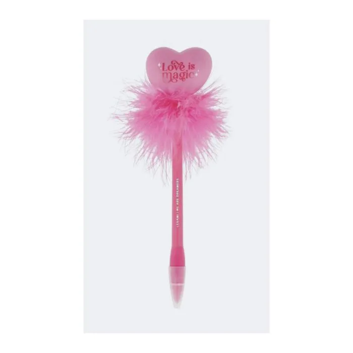 Stylo à bille lumineux - Legami - Heart - Encre bleue - Couleur rose - Mixte-1