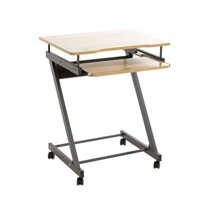 Bureau Design "admira" 75cm Chêne & Anthracite - Paris Prix Beige-0