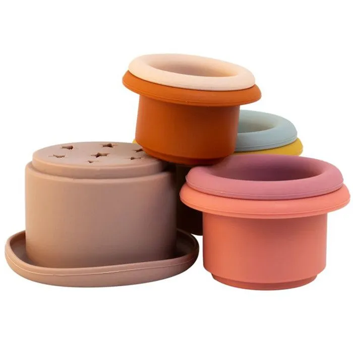 Jouet de Bain Gobelets à empiler en silicone-0
