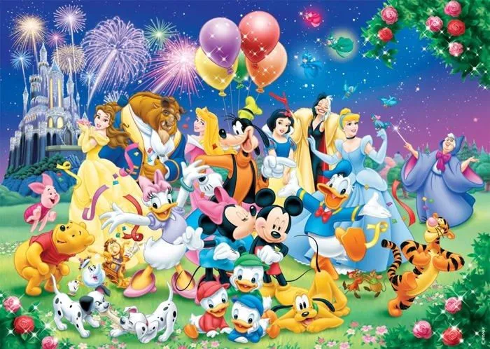 Puzzle 1000 pièces - La Famille Disney - Marque NATHAN - Thème Dessins animés et BD - Mixte - A partir de 13 ans-2