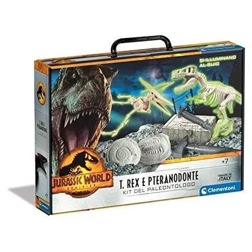 Jeu scientifique - CLEMENTONI - Jurassic World 3 Dominion - T-Rex et Ptéranodon - À partir de 8 ans - Mixte-0