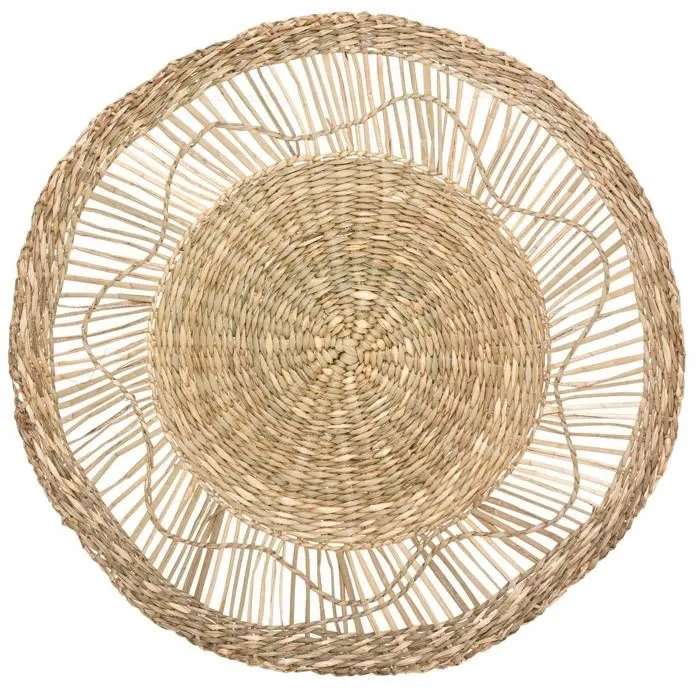 Set de 3 déco murales - roseau - D38 cm - Lin - Atmosphera createur d'interieur-1