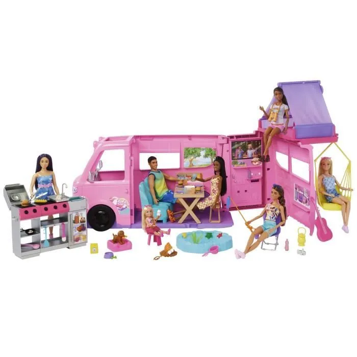Barbie - Coffret Camping-Car de Rêve avec plus de 60 accessoires - Barbie - HRJ78-4