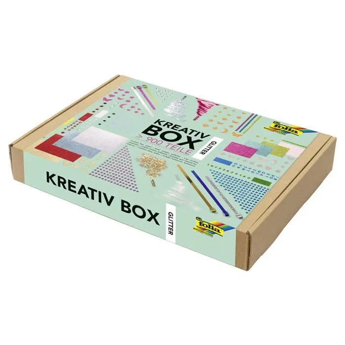 Kit de loisirs créatifs Kreativ Box Glitter 900 pièces-0