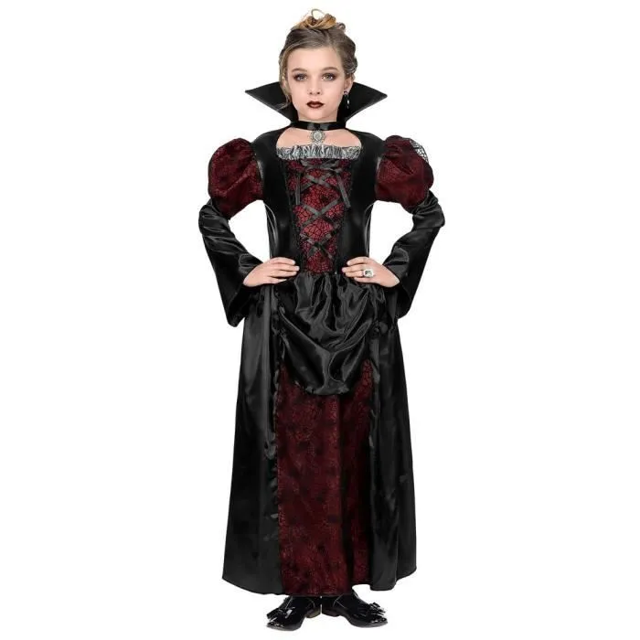 Déguisement de Vampiresse - Enfant - 8/10 ans (126 à 138 cm) Coloris Unique-0