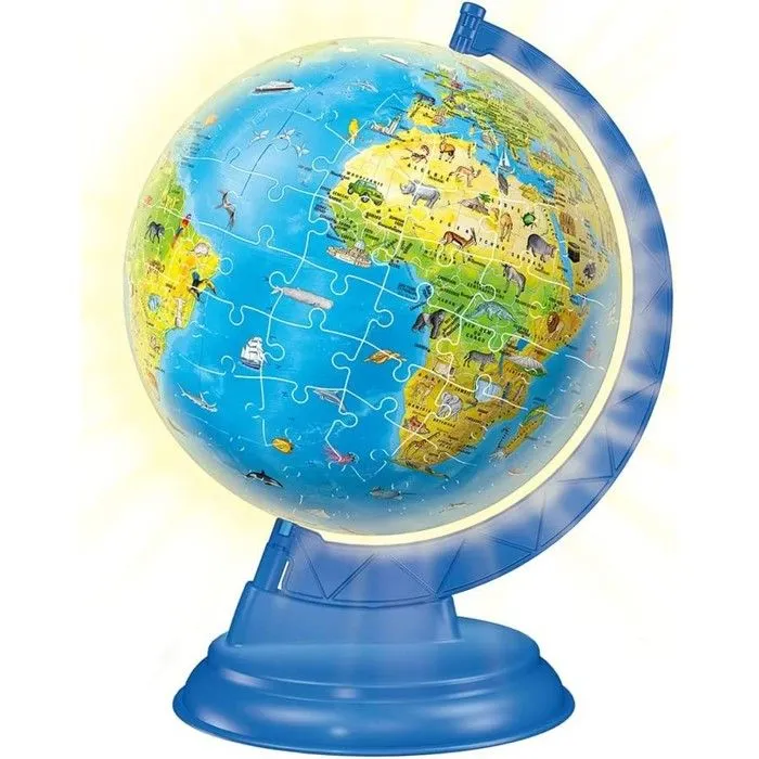 Puzzle 3D Globe Lumineux - Ravensburger - Voyage et cartes - Moins de 100 pièces - Mixte-1