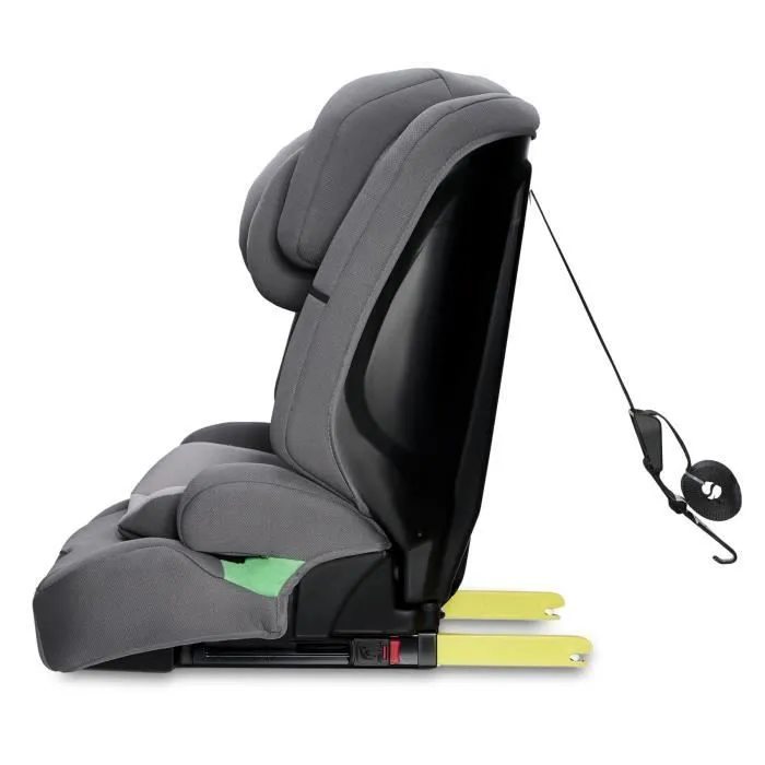 Siège auto I-size 76-150 cm - KINDERKRAFT SAFETY FIX2 - de 15 mois à 12 ans - Isofix fixation - L'Appui-tête réglage - Gris-3