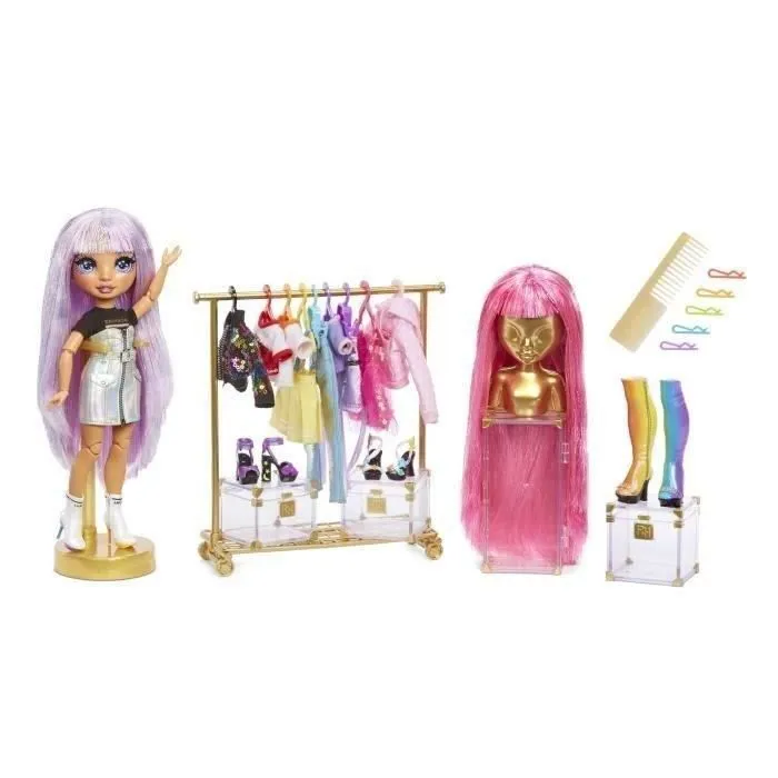 Rainbow High Dressing - Poupée Avery 27 cm + 35 accessoires dont 2 perruques scintillantes - Plus de 300 looks à créer-0