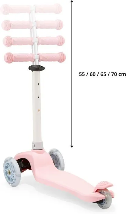 Trottinette 3 roues LED- HyperMotion - TRINGO - Rose - Hauteur réglable 55-70 cm - Max 50 kg-5