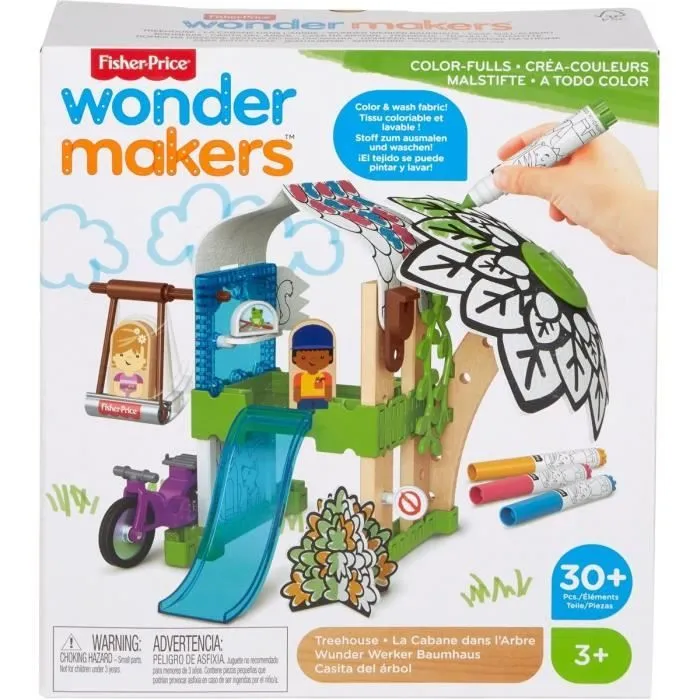 Kit de construction cabane d'arbre junior - Fisher-Price Wonder Makers - 30 pièces multicolores-0