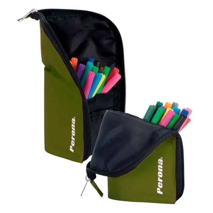 Trousse à crayons - PERONA - 56945 - Vert - Polyester - Zippée-2