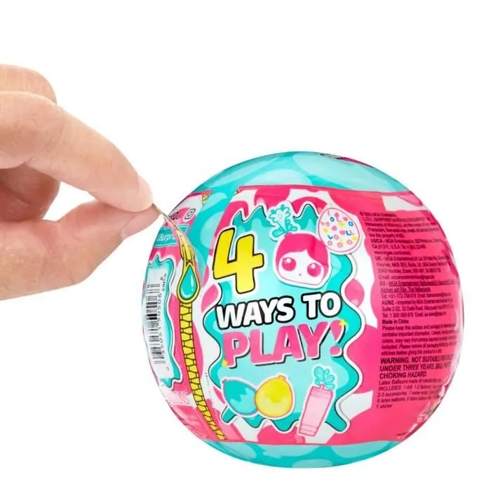 L.O.L. Surprise Water Balloon - Mini poupée 7,5cm - Coiffure ballon d'eau avec paillettes - 3 paires de ballons incluses-5