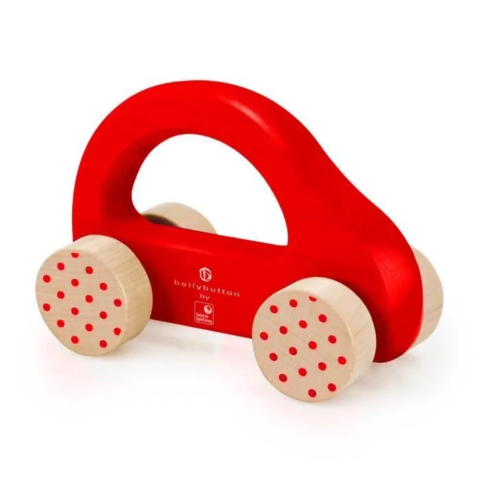Voiture à pousser en bois - SELECTA - Petite voiture rapide rouge - Mixte - A partir de 6 mois-0