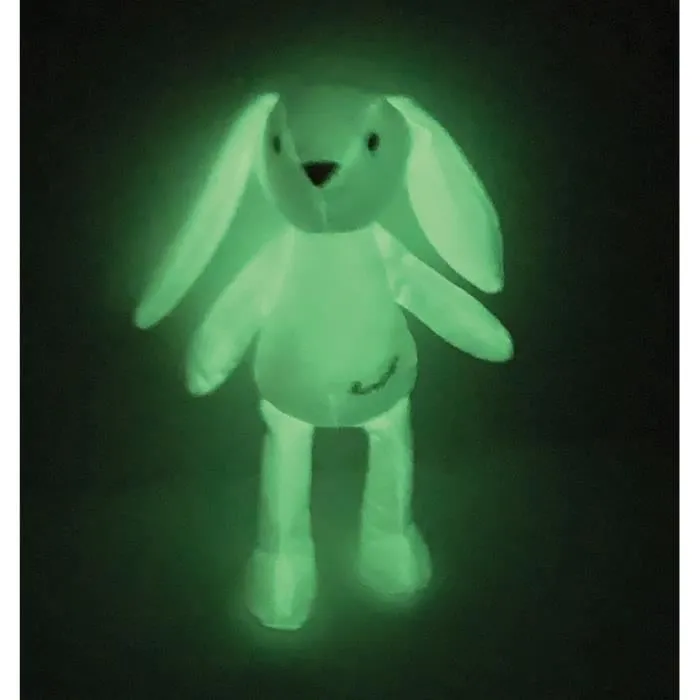 JEMINI Luminou Lapin blanc Peluche lumineuse naturelle fonctionne sans pile+/- 20 cm-1