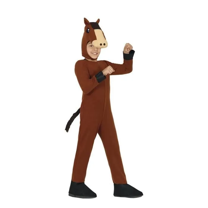 Guirca Déguisement de cheval avec capuche pour enfant (10-12 ans)-0