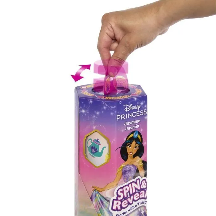 Spin & Reveal Jasmine Mattel Poupée Disney Princesses avec accessoires et 11 surprises HXC23-6