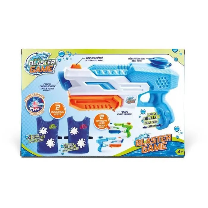 Jeu de Bataille d'Eau CANAL TOYS - Hydro Blaster Game - 2 pistolets + 2 dossards color change-1