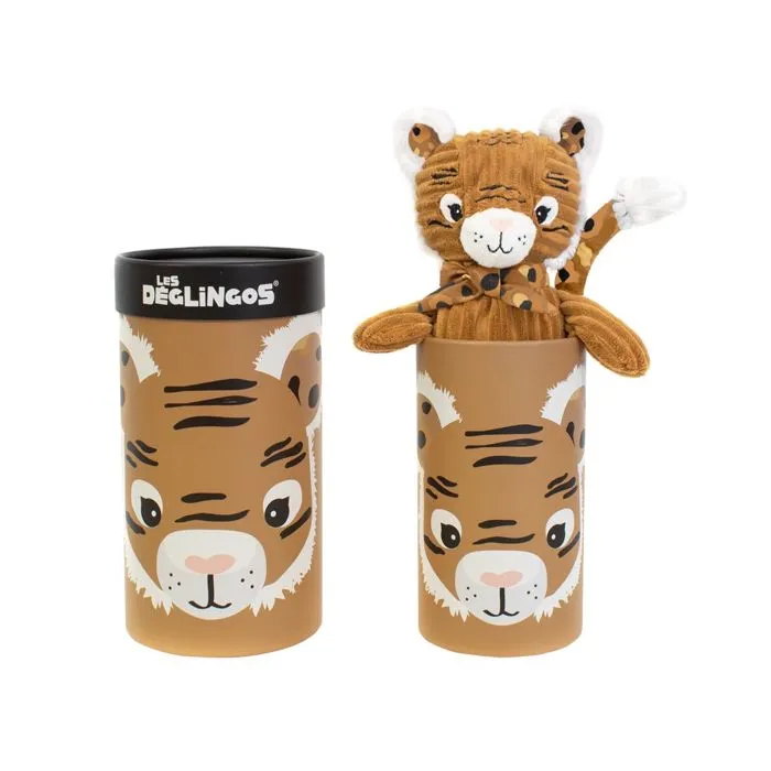 Peluche Les Deglingos Tigre Câlin - Marron - Junior - 33 cm-0