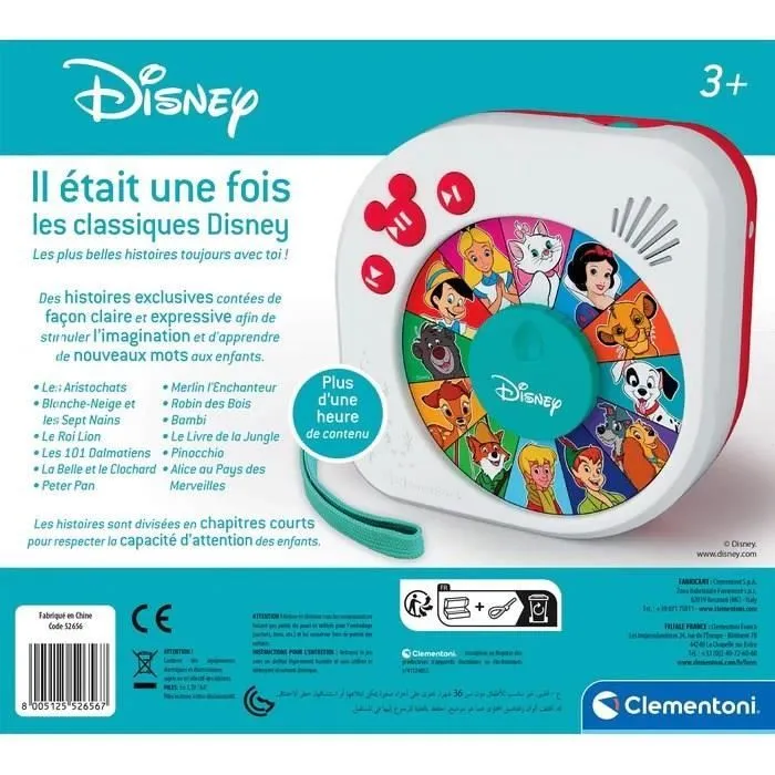 Conteur d'histoire Disney - Clementoni - Les grands classiques Disney pour enfants - Garantie 2 ans-2