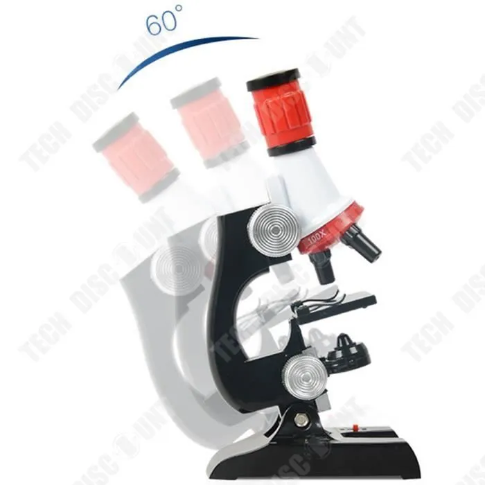 Jouets microscopiques TD® Simulation Longueur focale réglable Réglage de la source lumineuse de l'objectif-2