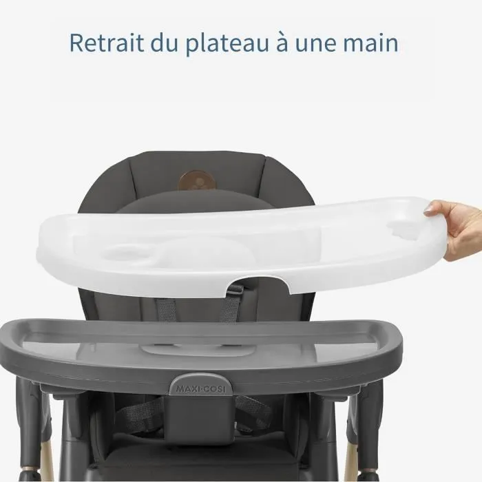 MAXI-COSI Minla Chaise haute évolutive - De la naissance à 6 ans - Beyond Graphite Eco-3