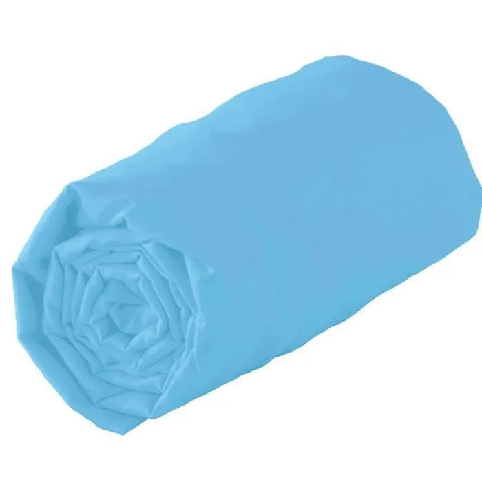 Drap Housse Uni en Coton 100% Caraïbe - HOME MAISON - 90 x 190 cm - Bonnet 23 cm-0