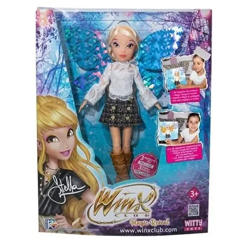 Poupée - Winx - Stella - Ailes holographiques - Convient aux enfants - Jaune-0