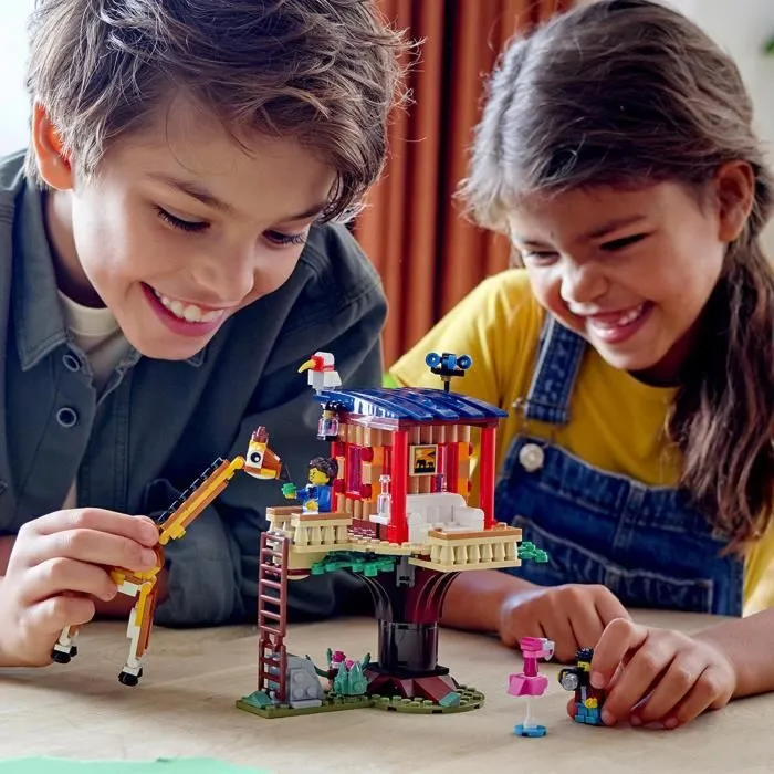 LEGO® Creator 3-en-1 31116 La Cabane dans l’Arbre du Safari, Jouet, Bateau, Avion et Figurines-3