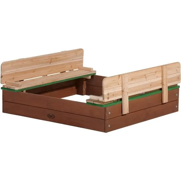 Bac à Sable Enfant AXI Ella - Bois avec Couvercle - 100 x 95 cm-0