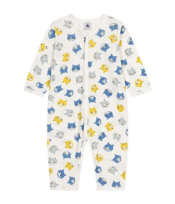 Petit bateau - A09Q5 - Pyjama Dors Bien sans Pied, Marshmallow/Multico, 3 Mois Mixte bébé-0